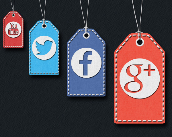 40 Free Stitched Social Media Tag Icons